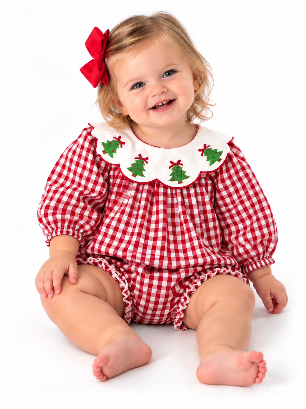 Plaid Christmas Tree Bloomer Set