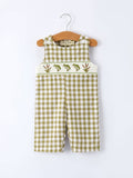 Green Plaid Fish Romper/Jon Jon