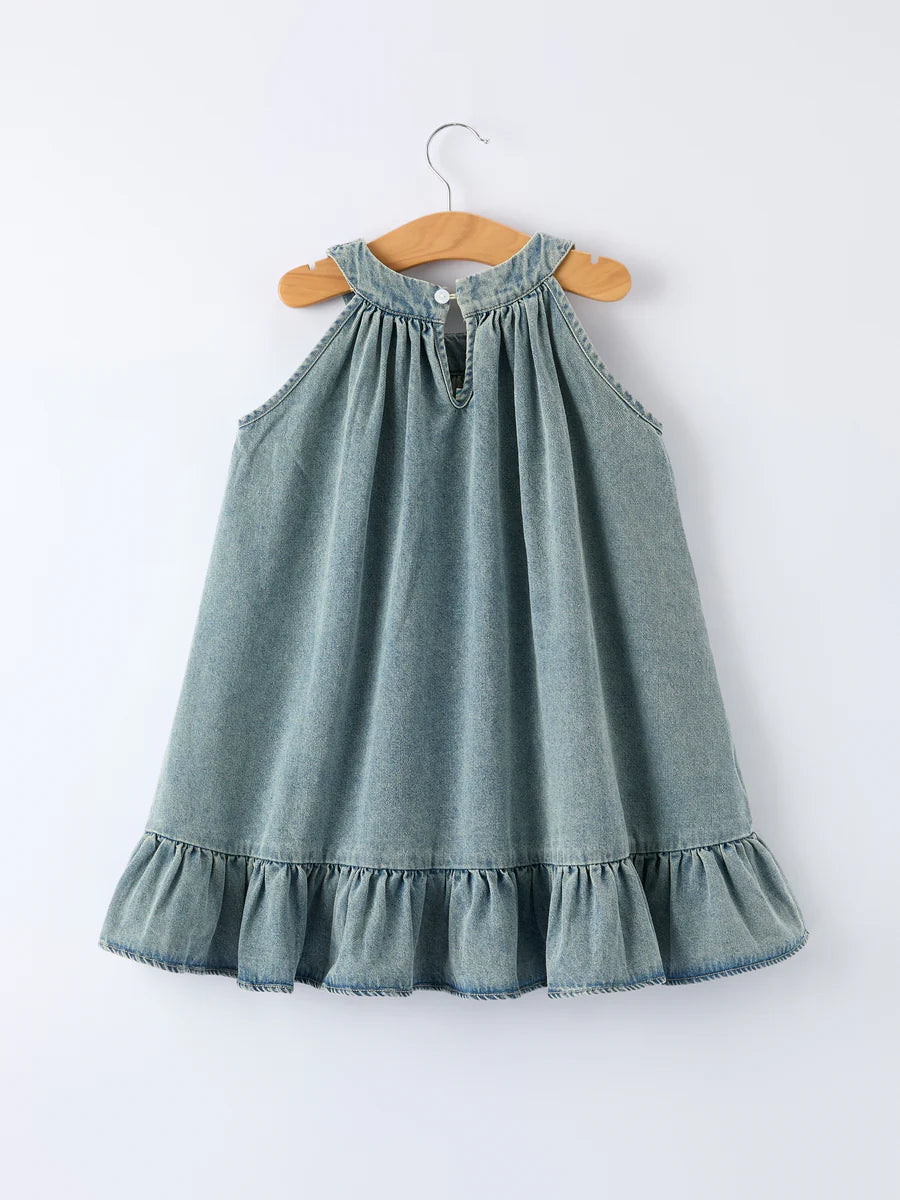 Denim Ruffle Dress