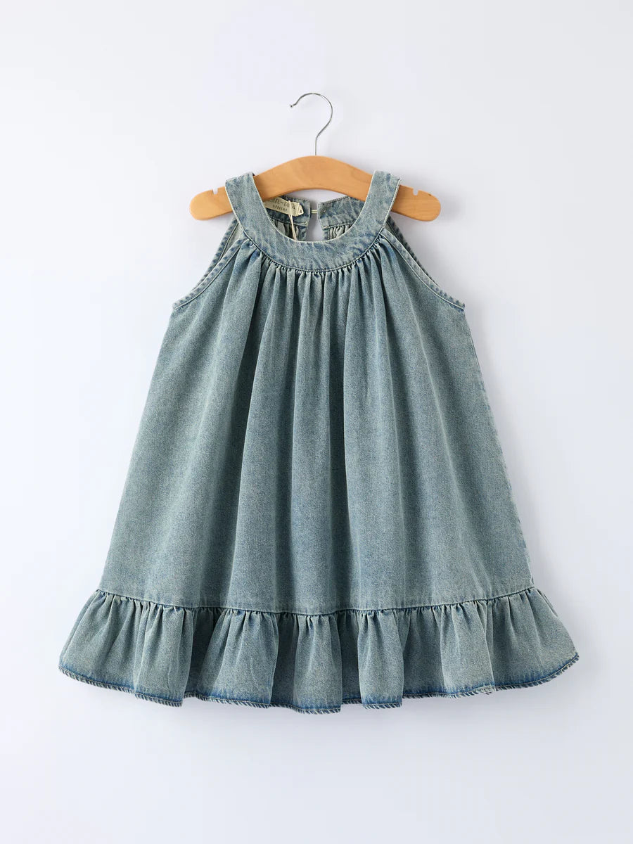Denim Ruffle Dress