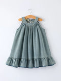 Denim Ruffle Dress