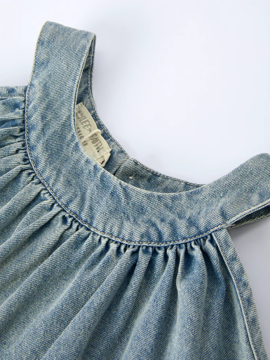 Denim Ruffle Dress