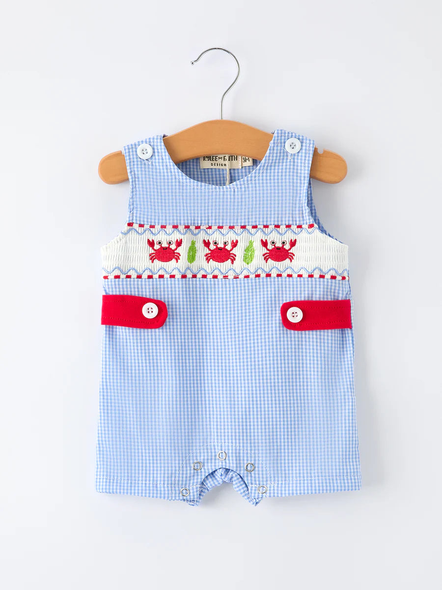 Crab Smocked Romper