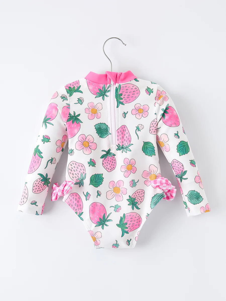 Strawberry Floral Swimsuit