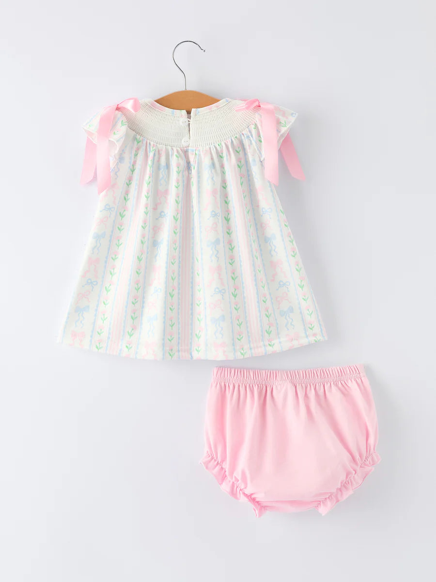 Bow/Flower Bloomer 2-Piece Set