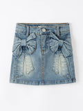 Bow Denim Skirt