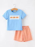 Whale 2-Piece Set (Blue/Orange)
