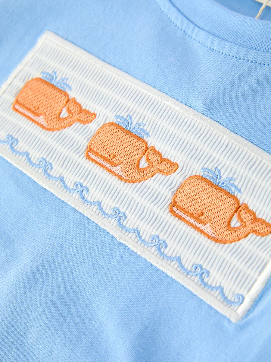Whale 2-Piece Set (Blue/Orange)