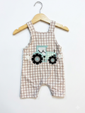 Plaid Tractor Romper