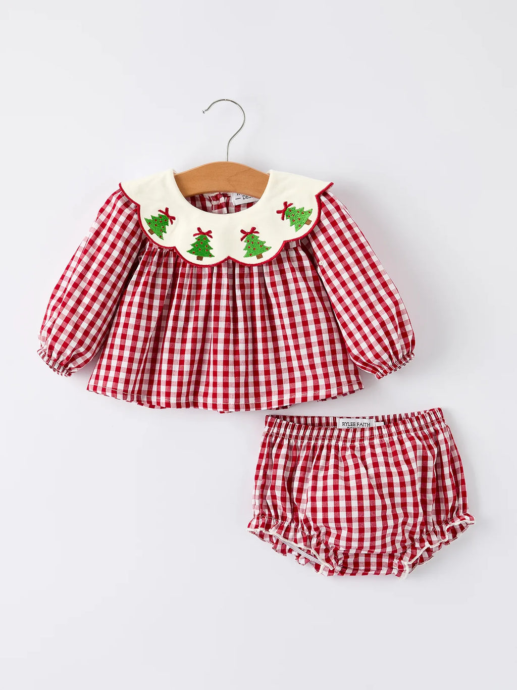 Plaid Christmas Tree Bloomer Set