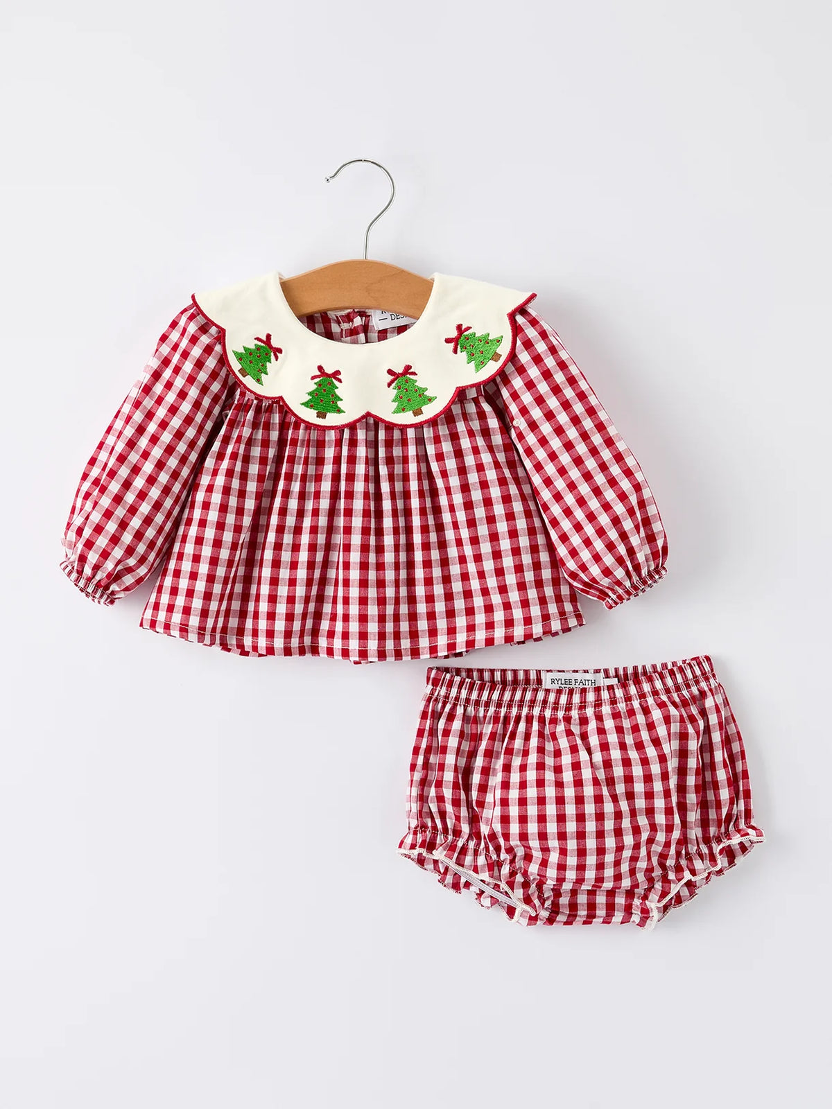 Plaid Christmas Tree Bloomer Set