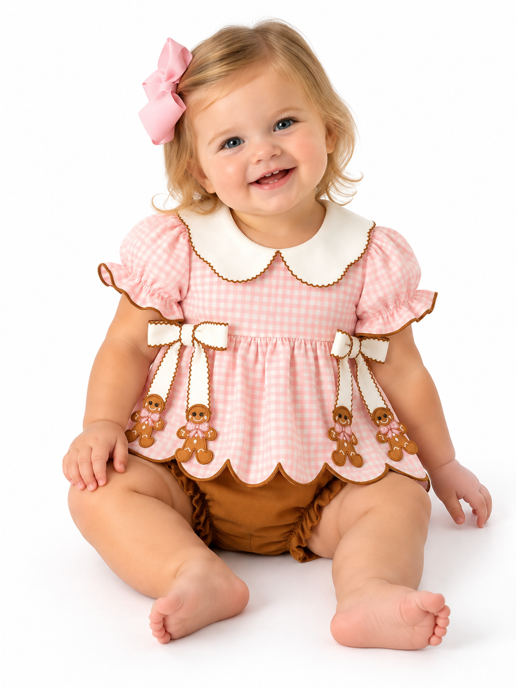 Pink Gingerbread Bloomer Set
