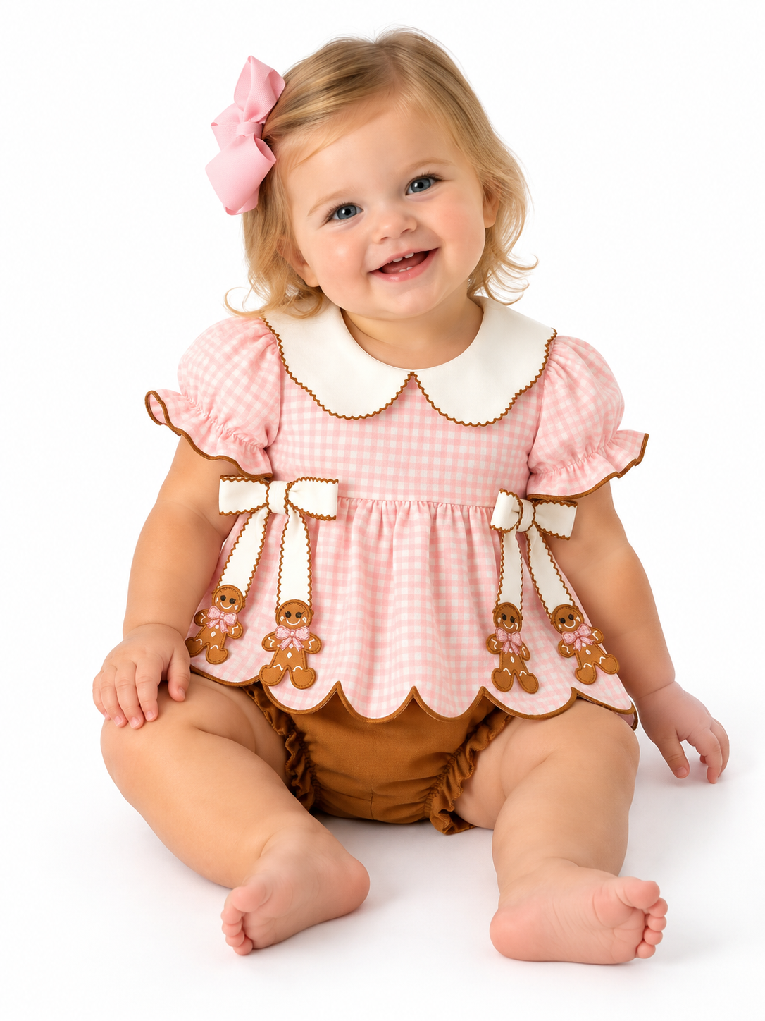 Pink Gingerbread Bloomer Set