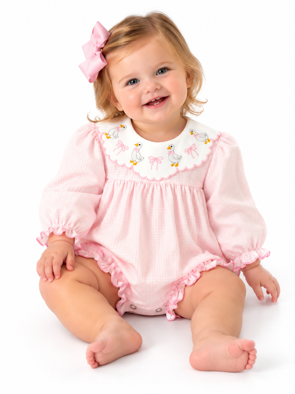 Pink Goose Romper