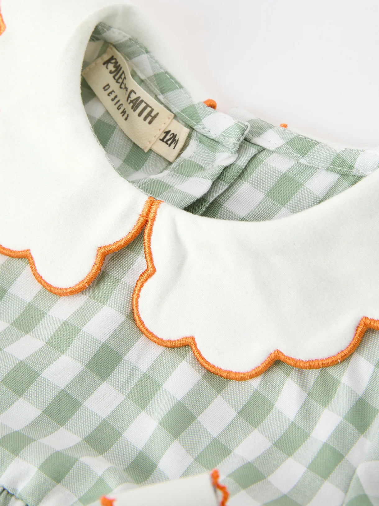 Green Plaid Ruffle Romper