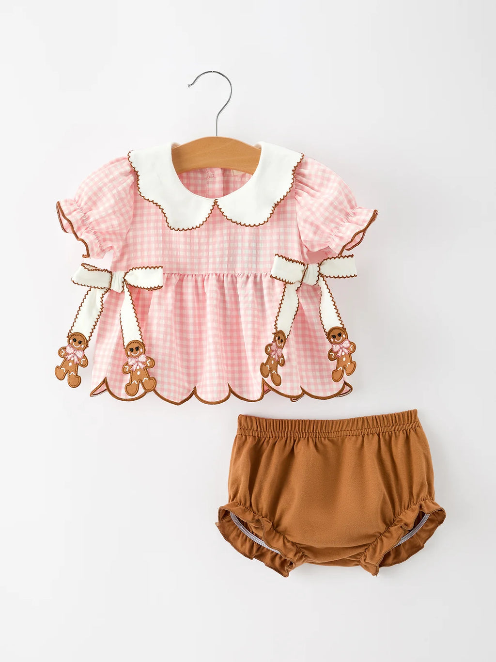 Pink Gingerbread Bloomer Set