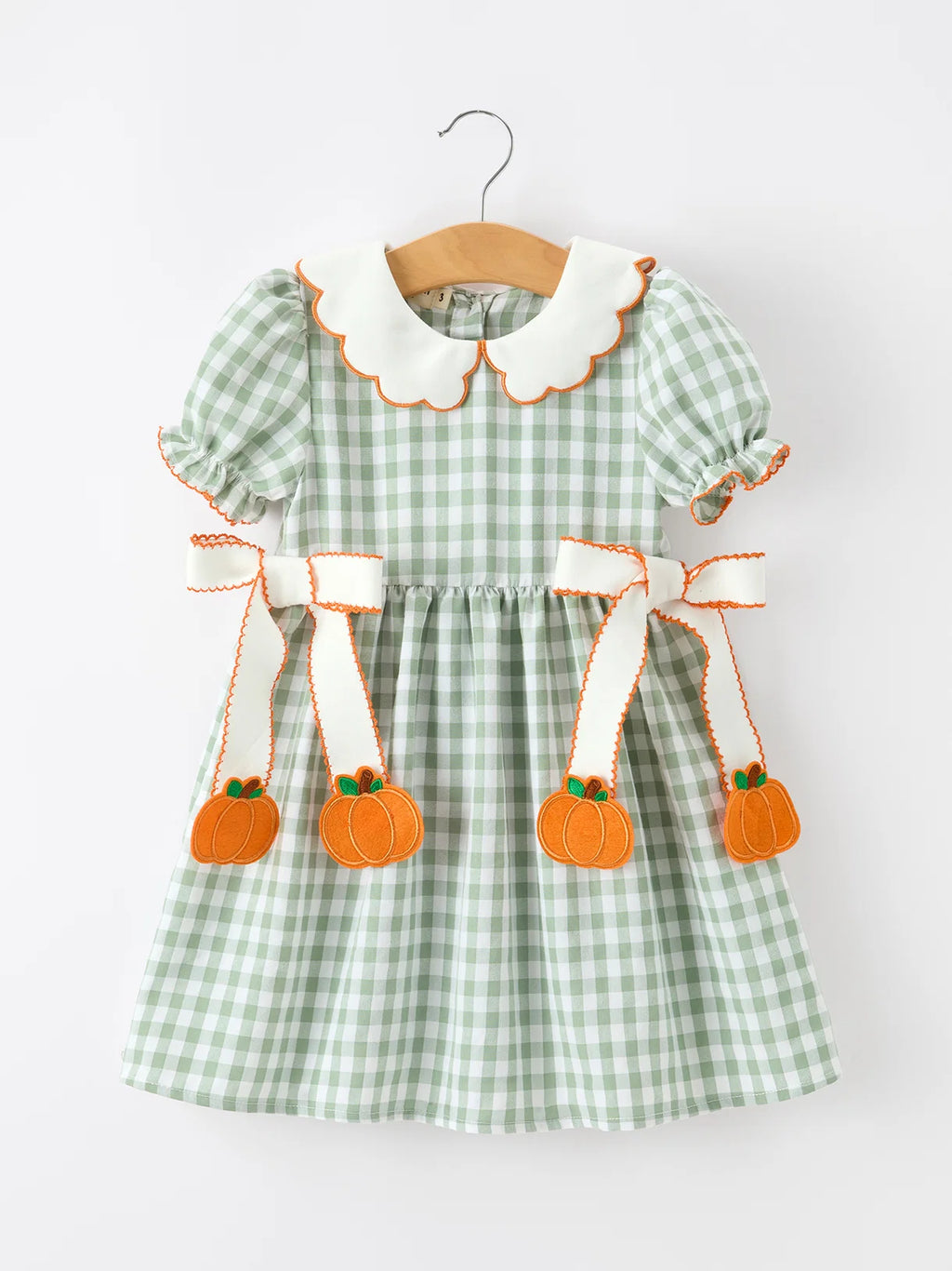 Green Plaid Pumpkin Dress