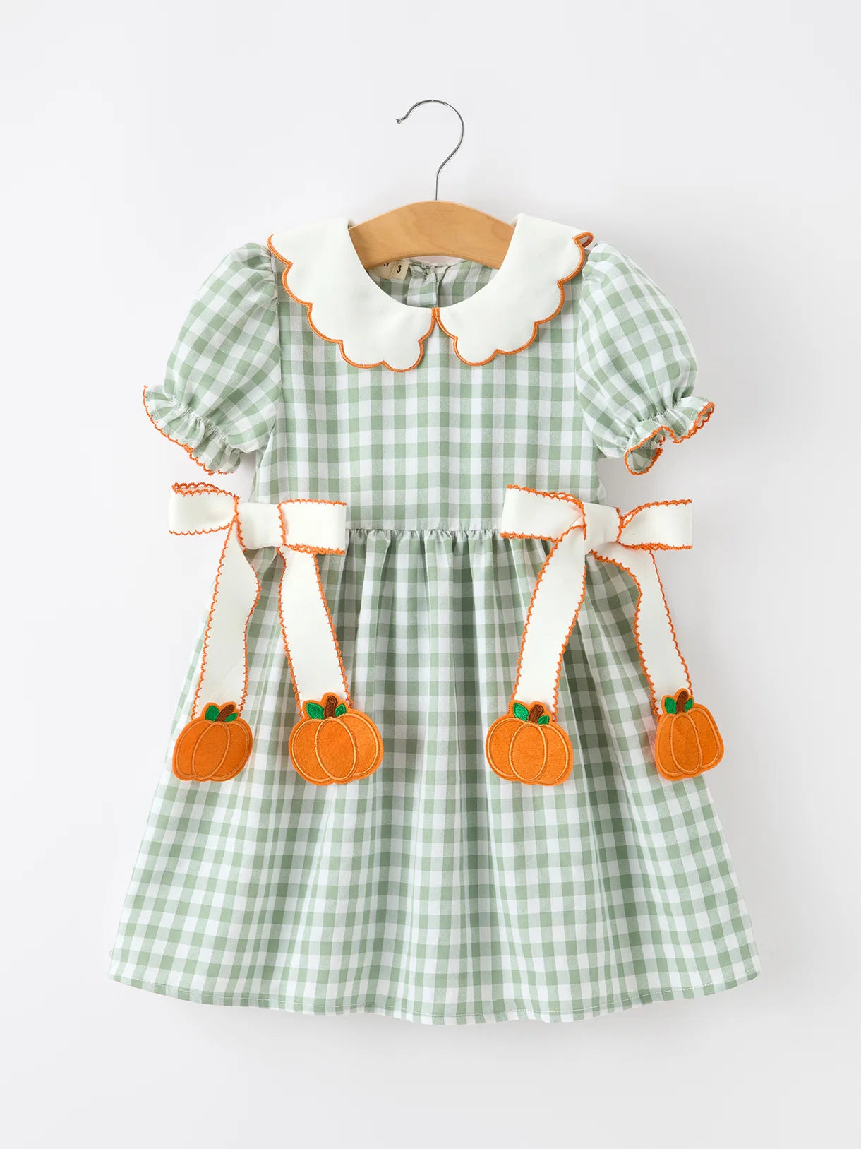Green Plaid Pumpkin Dress