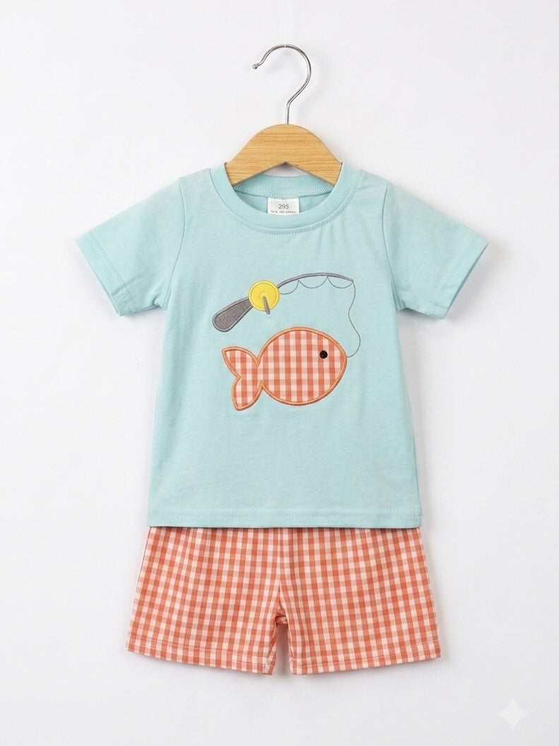 Fishing 2-Piece Set (Blue/Orange)