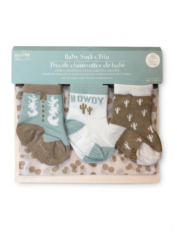 Socks Trio (blue howdy)