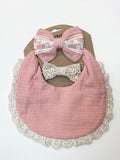 Bib and Bow Set (pink)