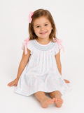 Bow/Flower Striped Dress