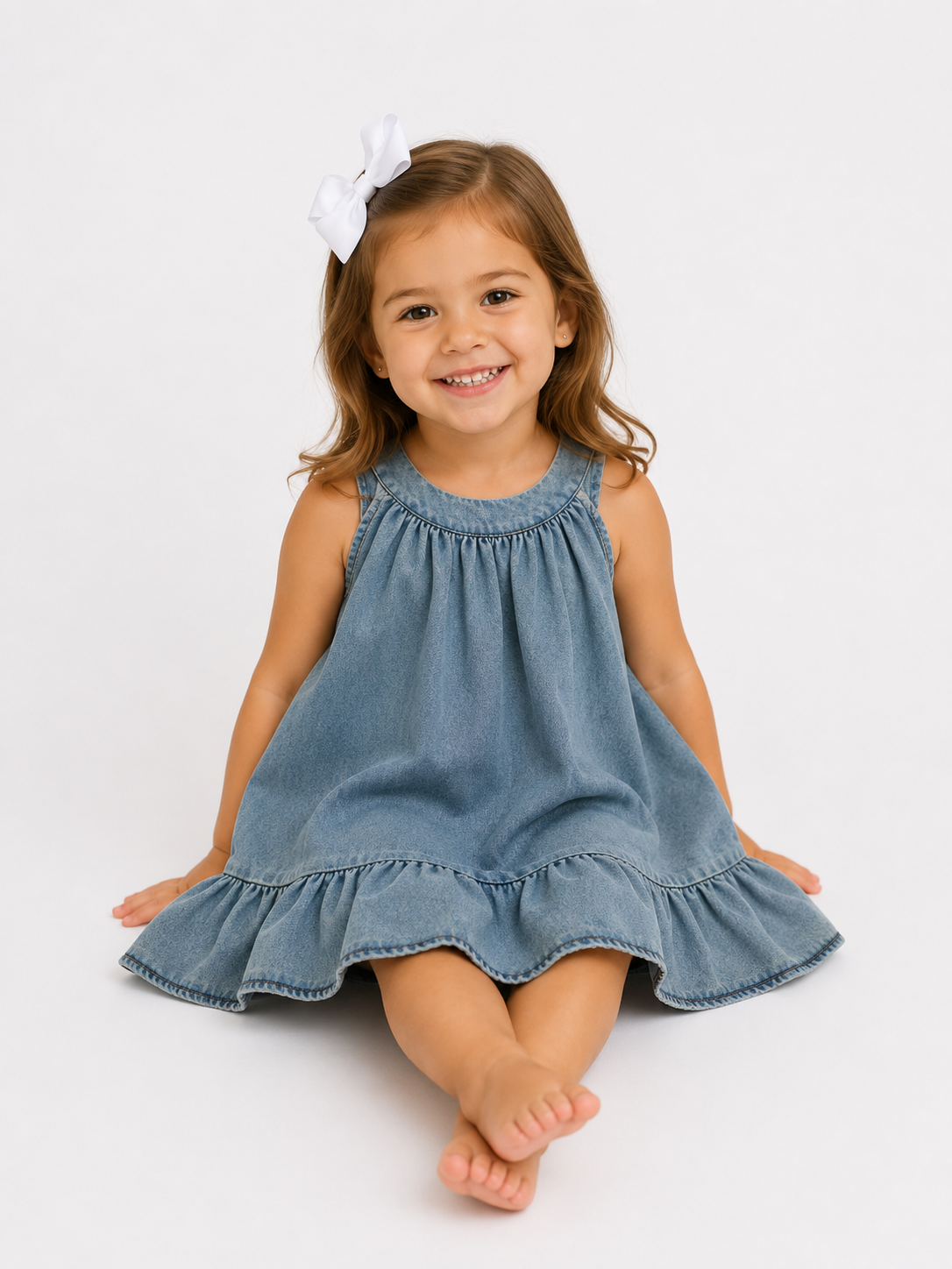 Denim Ruffle Dress