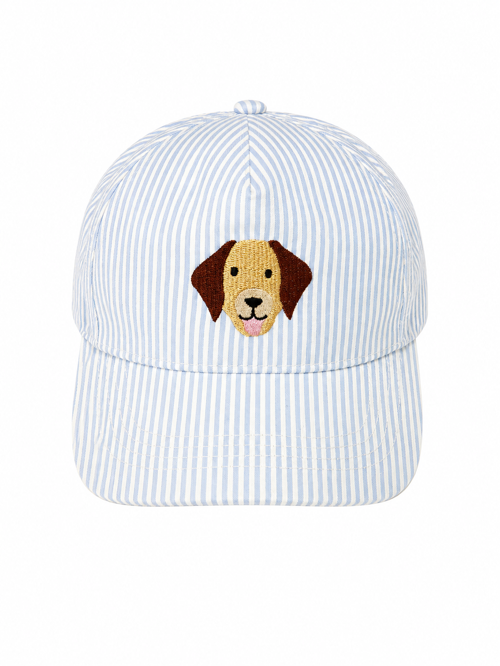 Striped Hat with Dog