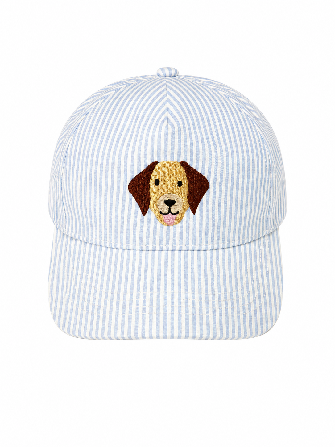Striped Hat with Dog