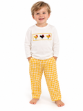 Yellow Gingham Chicken 2-Piece Set