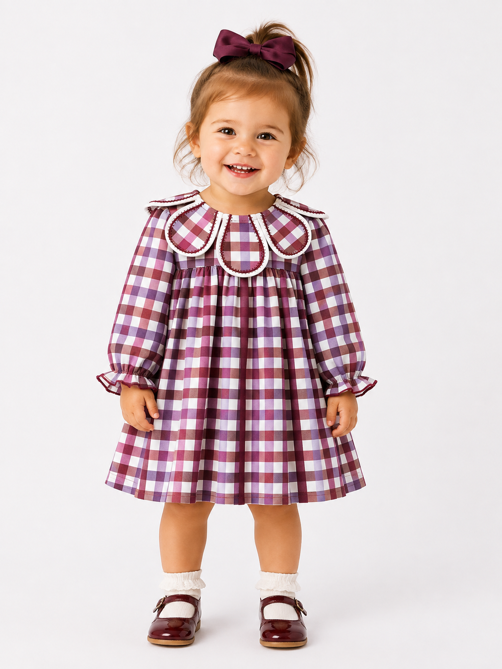 Purple Plaid Dress