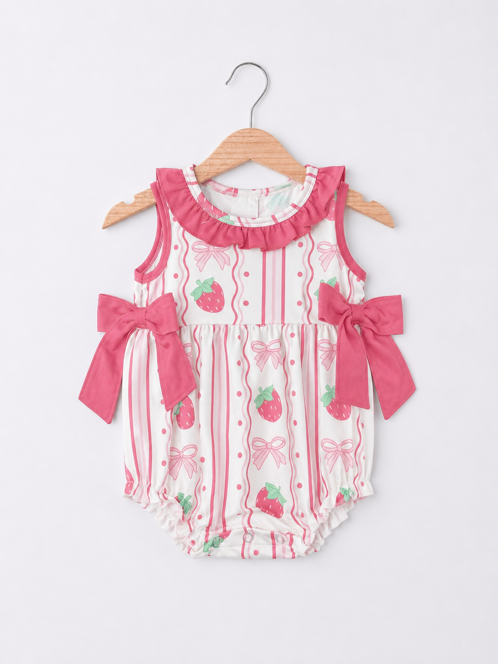 Strawberry Bows Romper