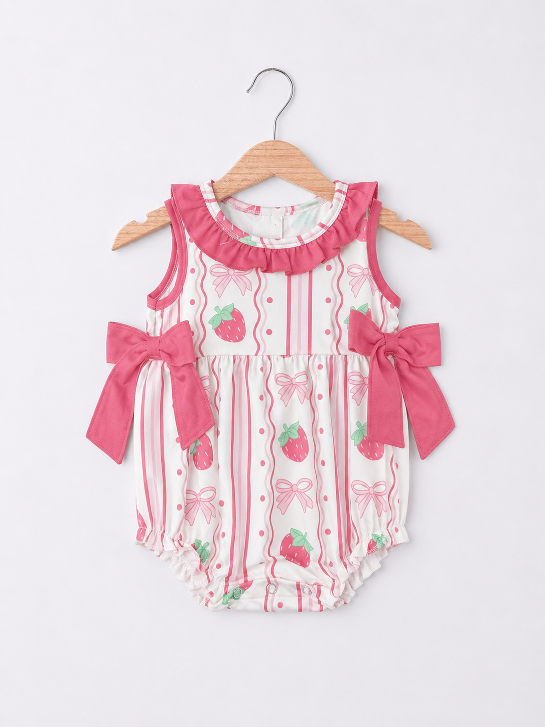 Strawberry Bows Romper