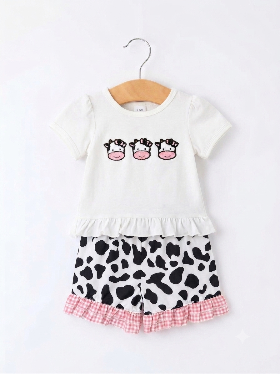 Cow Shorts Set
