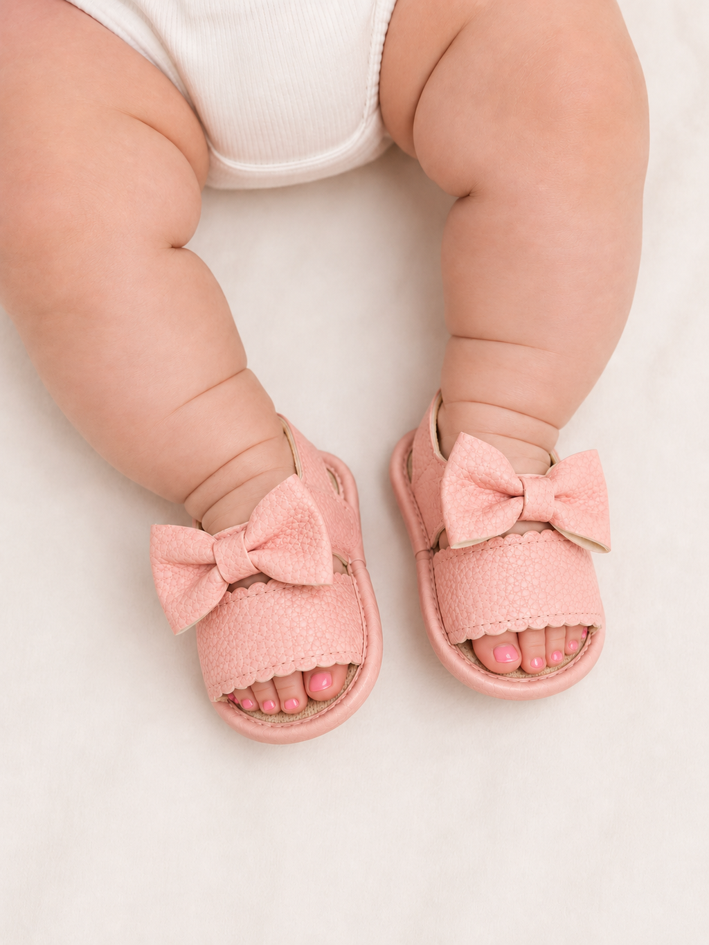 Infant Pink Bow Sandals