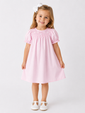 White & Pink Bow Dress