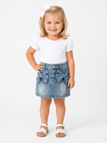 Bow Denim Skirt