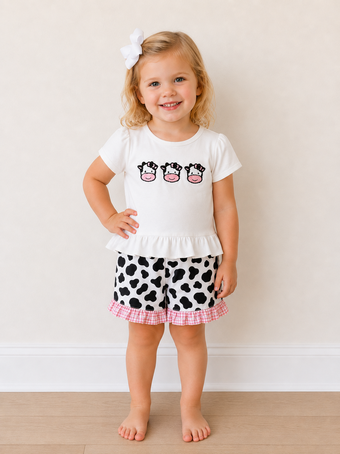 Cow Shorts Set