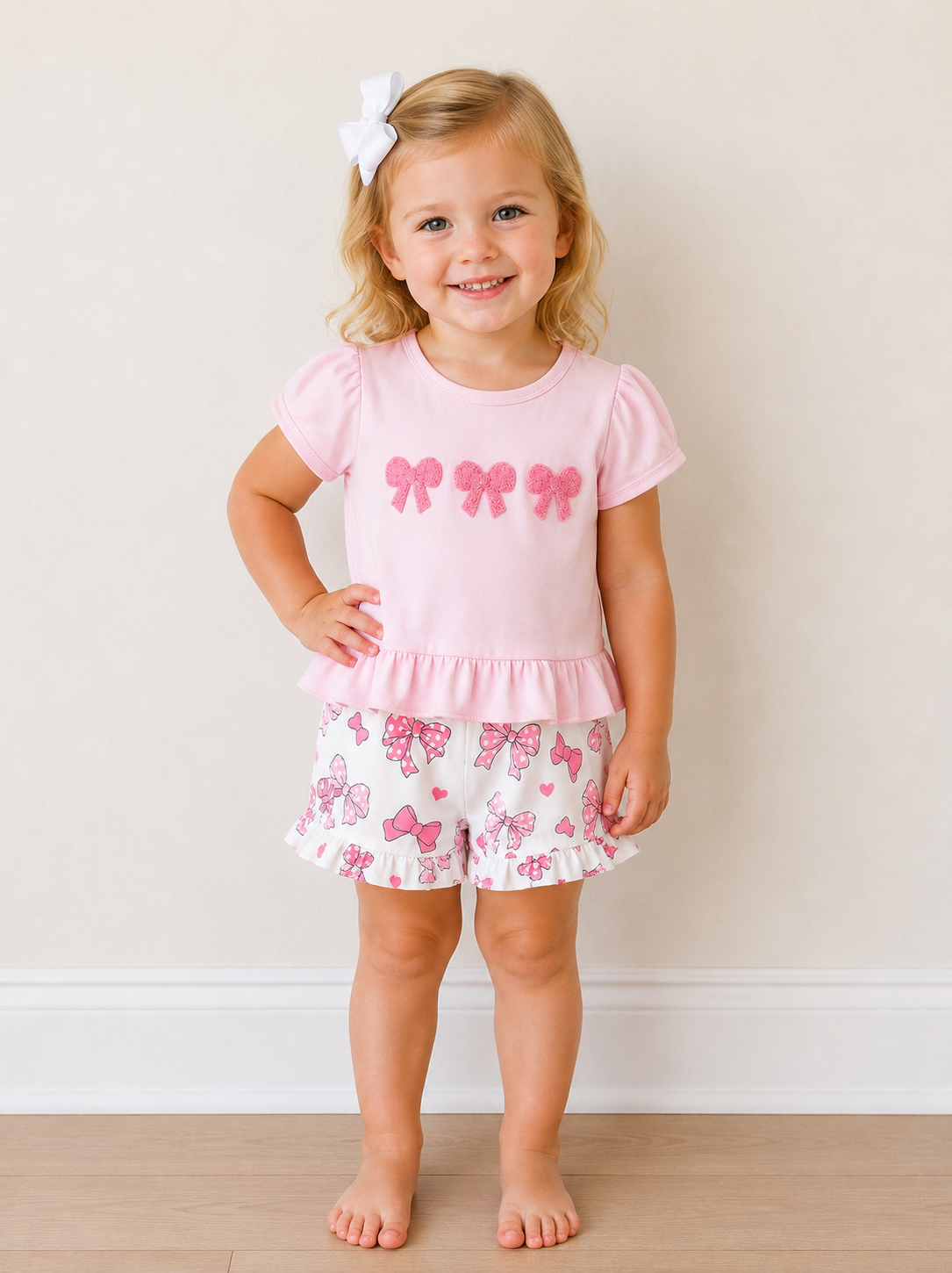 Bow Shorts Set