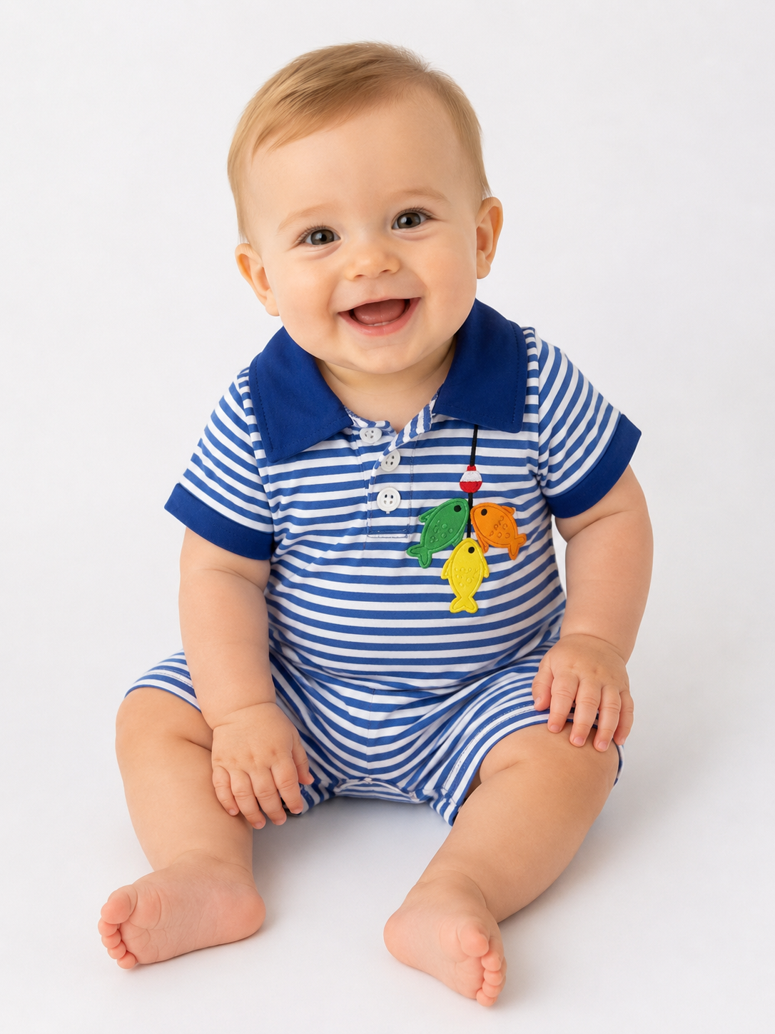 Blue Fishing Romper