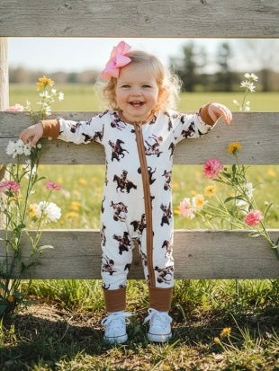 Brown Horse Romper