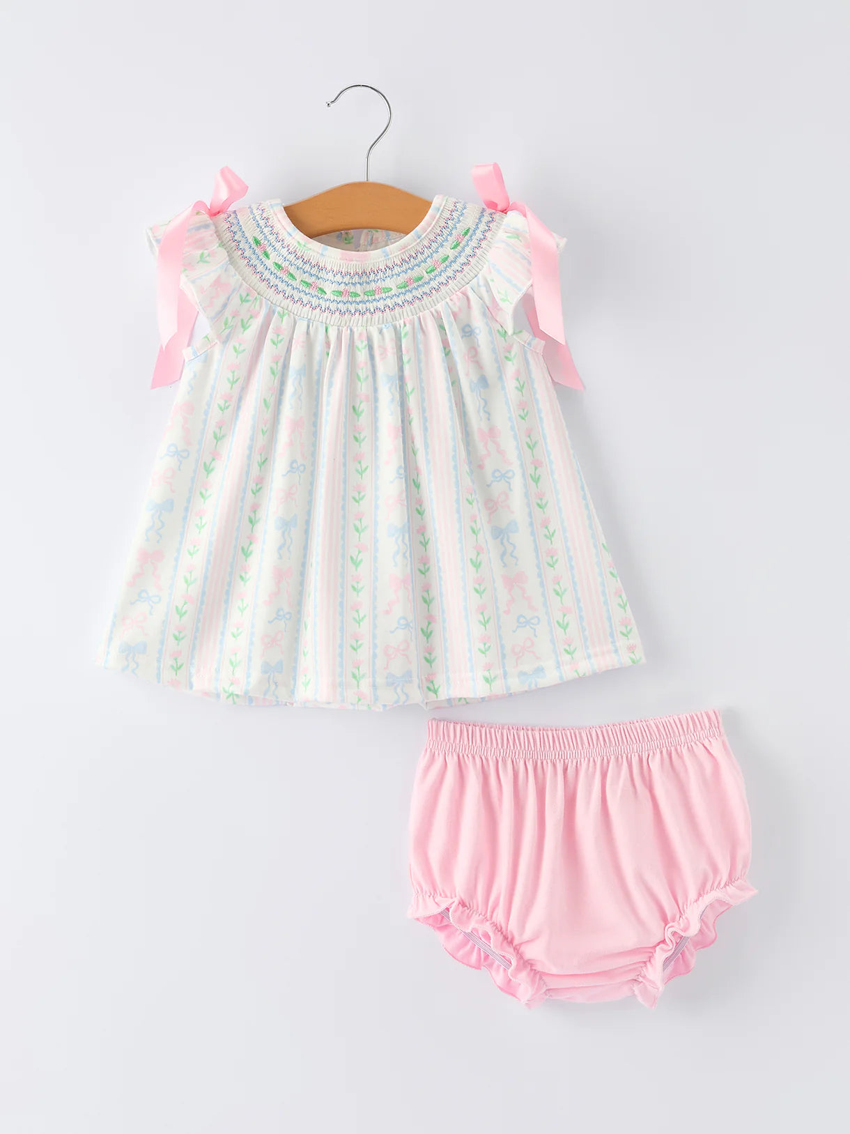 Bow/Flower Bloomer 2-Piece Set