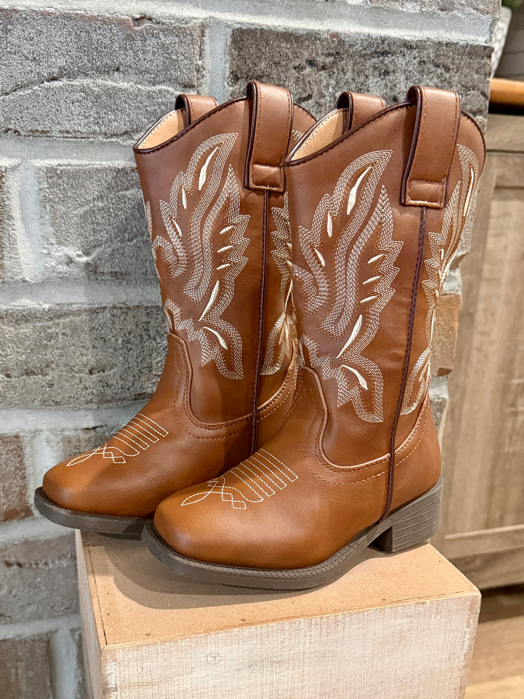 Brown/Tan Cowboy Western Boots