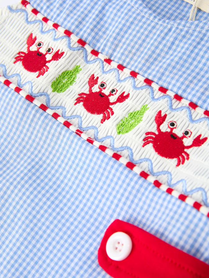 Crab Smocked Romper